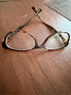 Versace Women's Tortoiseshell Oval Glasses - Brown & Amber